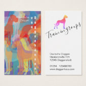 Colorfull Great Dane Kennel Business Cards (正面&裏面)