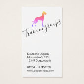 Colorfull Great Dane Kennel Business Cards (裏面)