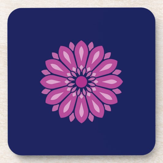 COLORFULL MODERN FLOWER GIFT DAUGHTER SISTER MOM コースター (正面)