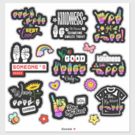 Colorfully Signed – ASL Affirmation Stickers シール