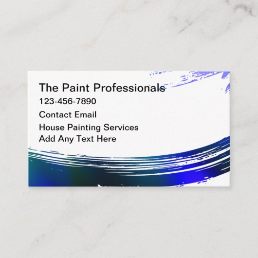 ColorfulModern House Painter Business Cards Design 名刺 (正面)