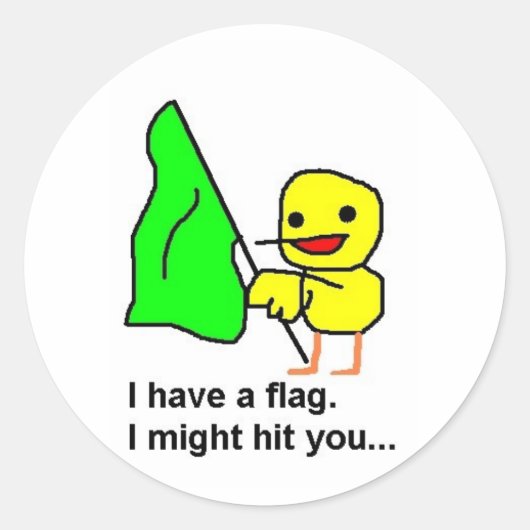 Colorguardのアヒル ラウンドシール (正面)