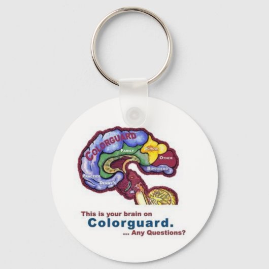Colorguardキーチェーン上の脳 キーホルダー (正面)