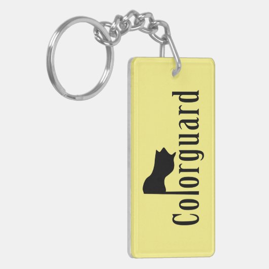 Colorguardフラグ文字 キーホルダー (正面左)