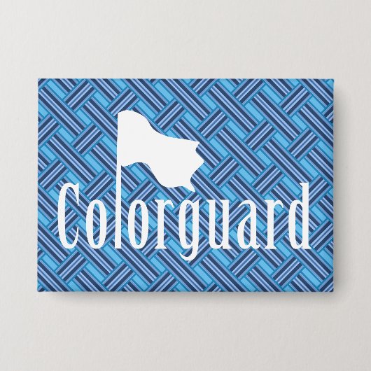 Colorguardフラグ文字 缶バッジ (正面)