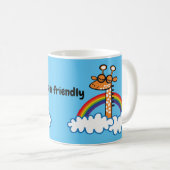 Colorida Jirafa. Jirafa. Arcoiris, arco iris コーヒーマグカップ (正面右)