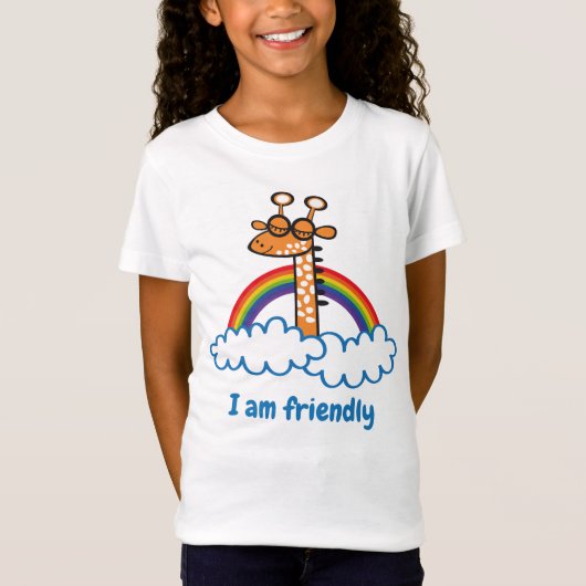 Colorida Jirafa. Jirafa. Arcoiris, arco iris Tシャツ (正面)