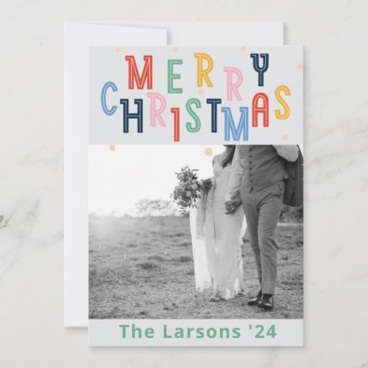 Colorida tarjeta navideña de Feliz シーズンカード (正面)