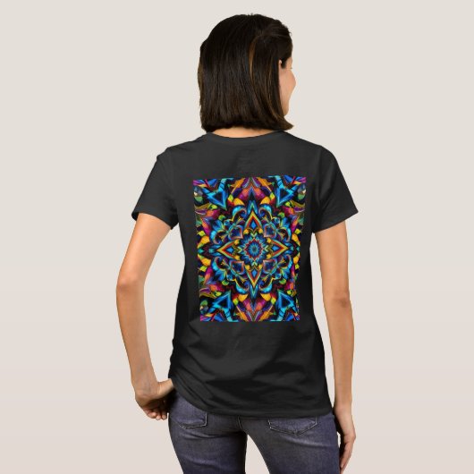 Colorido Kaleidoscope Mandala iPhone 14 Funda Tシャツ (裏面フル)