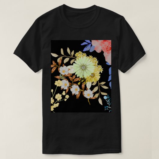 Coloring Flowers Art Design | Floral Coloring Tシャツ (デザイン正面)