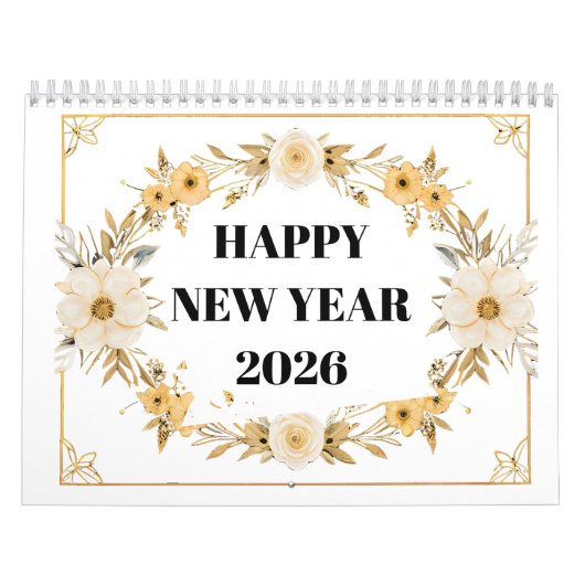 Coloring Flowers Book Calendar 2026 カレンダー (カバー)