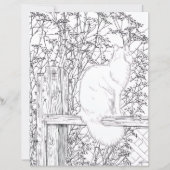 Coloring Page - Cat on Fence (正面)