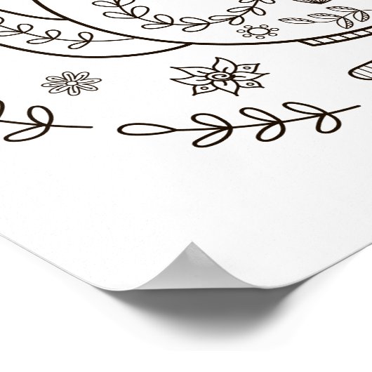 Coloring Page I Love Tea ポスター (角)