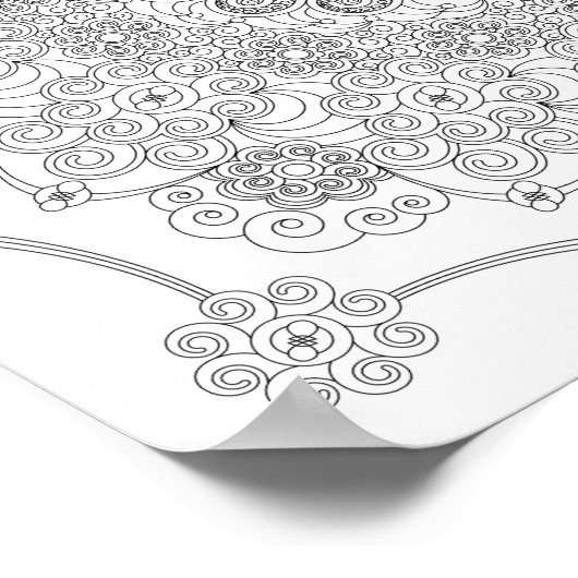 Coloring Poster – Spirals ポスター (角)