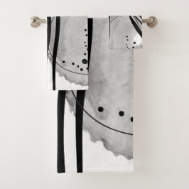 Colorless Abstract Watercolor Two バスタオルセット