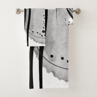 Colorless Abstract Watercolor Two バスタオルセット