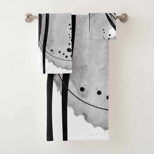 Colorless Abstract Watercolor Two バスタオルセット (インサイチュ)