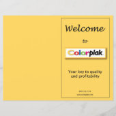 Colorplak価格 チラシ (正面)