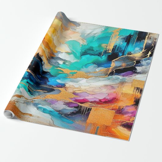 Colors and Gold ラッピングペーパー (アンロールド)