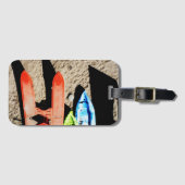 colors and shadows on the beach ラゲッジタグ (正面横)