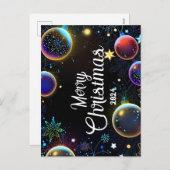 Colors Christmas - Cartes Pour Fêtes Annuelles シーズンポストカード (正面/裏面)