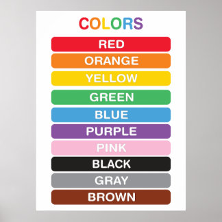 Colors Classroom Early 学's Poster ポスター