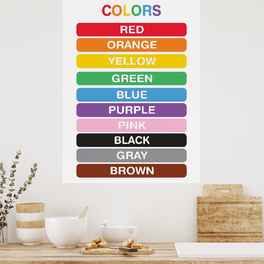 Colors Classroom Early 学's Poster ポスター (キッチン)