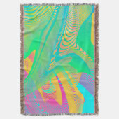 COLORS FLUO – フラクタルアート –  スローブランケット (正面縦)