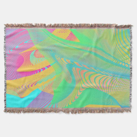COLORS FLUO – フラクタルアート –  スローブランケット (正面)