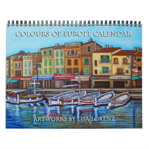 Colors of Europe 2-Page Calendar by Lisa Lorenz カレンダー