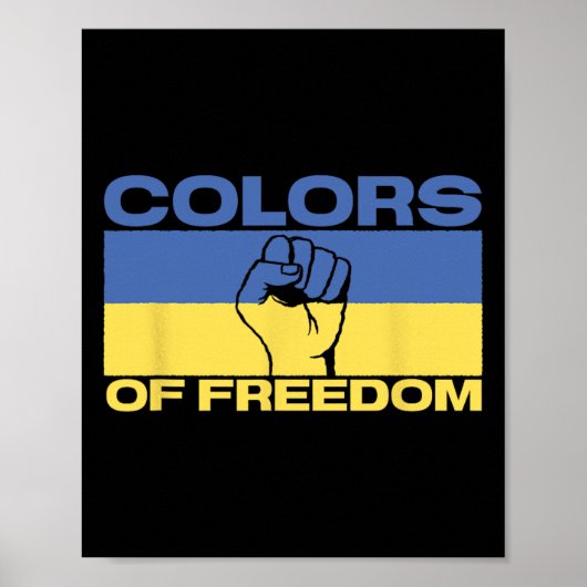 Colors Of Freedom Ukraine Flag  ポスター (正面)