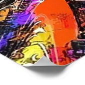 Colors of Life抽象芸術Grafitti Art Poster by KEB ポスター (角)