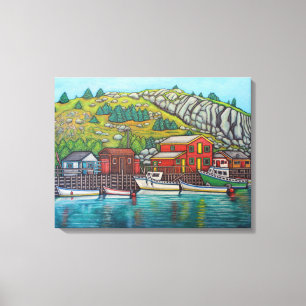 Colors of Quidi Vidi, Newfoundland by Lisa Lorenz キャンバスプリント