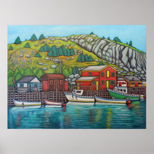 Colors of Quidi Vidi, Newfoundland by Lisa Lorenz ポスター
