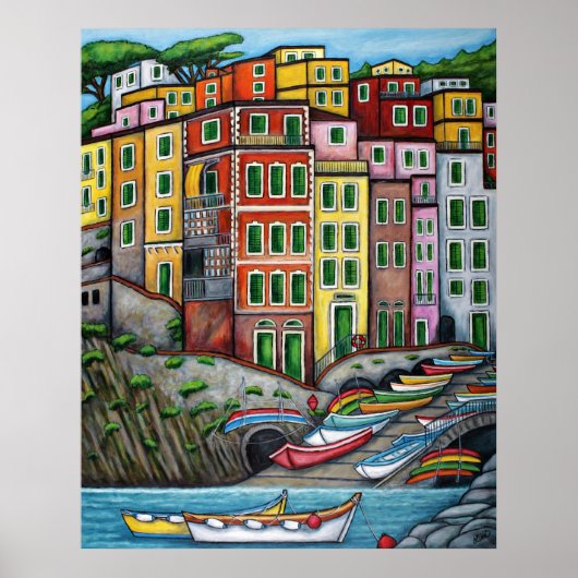Colors of Riomaggiore, Cinque Terre ポスター (正面)