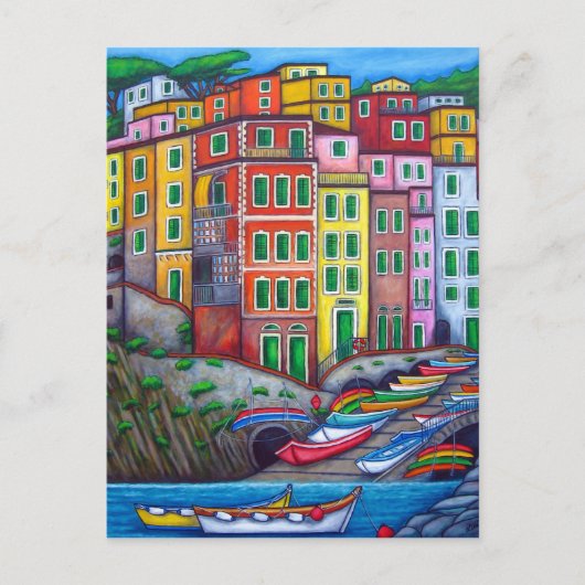 Colors of Riomaggiore, Cinque Terre Post Card ポストカード (正面)