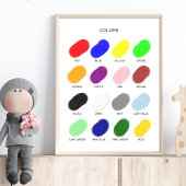 Colors Poster – Preschool Wall Art ポスター