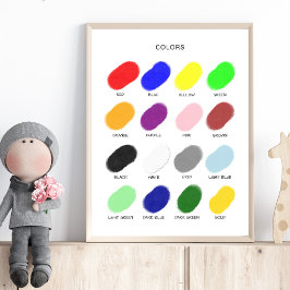 Colors Poster – Preschool Wall Art ポスター