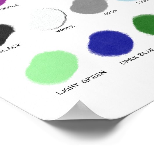 Colors Poster – Preschool Wall Art ポスター (角)