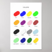 Colors Poster – Preschool Wall Art ポスター (正面)