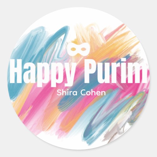 Colors Purim Label ラウンドシール (正面)