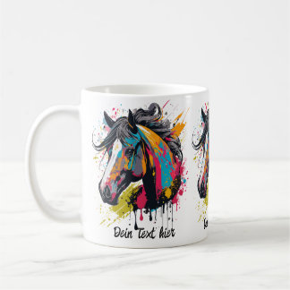 Colorsplash Horse 1 コーヒーマグカップ