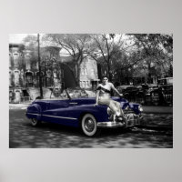 Colorsplash Woman 1950のBuick Roadmaster Car Auto