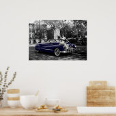 Colorsplash Woman 1950のBuick Roadmaster Car Auto ポスター (キッチン)