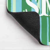 Colorstack Ikat in Green + Aqua Personalized マウスパッド (コーナー)