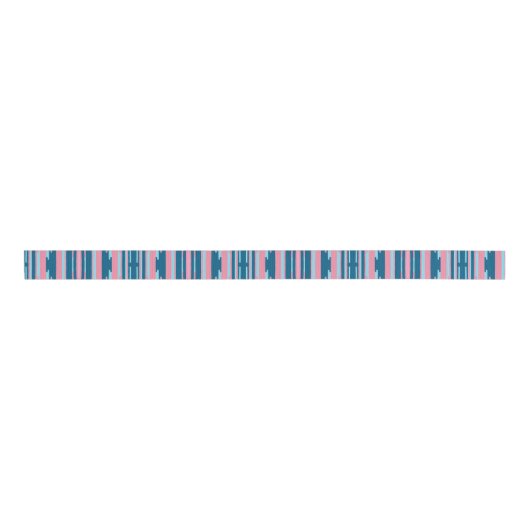 Colorstack Ikat in Pink and Aqua グログランリボン (正面)