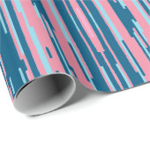 Colorstack Ikat in Pink and Aqua ラッピングペーパー (ロールコーナー)