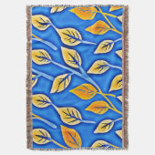 ColorVista鮮やかの葉パターン スローブランケット (正面縦)