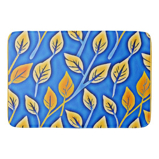 ColorVista鮮やかの葉パターン バスマット (正面)