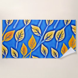 ColorVista鮮やかの葉パターン ビーチタオル